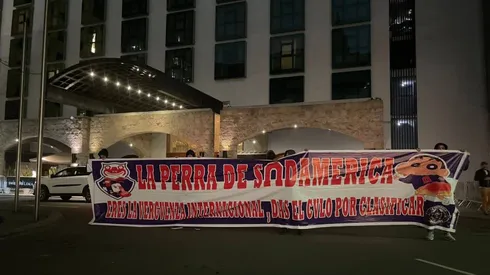 Los hinchas de Alianza Lima colgaron lienzos por toda la ciudad.