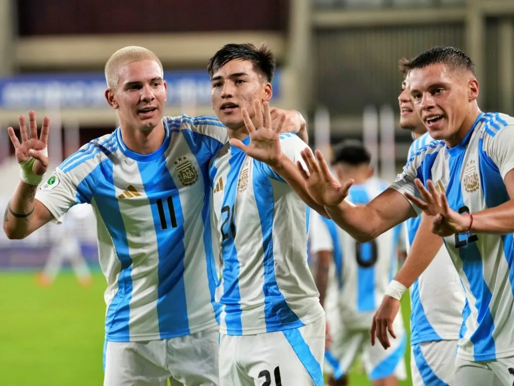 Ian Subiabre (21) jugando para la Selección Argentina en Sudamericano Sub 20 (Getty Images)