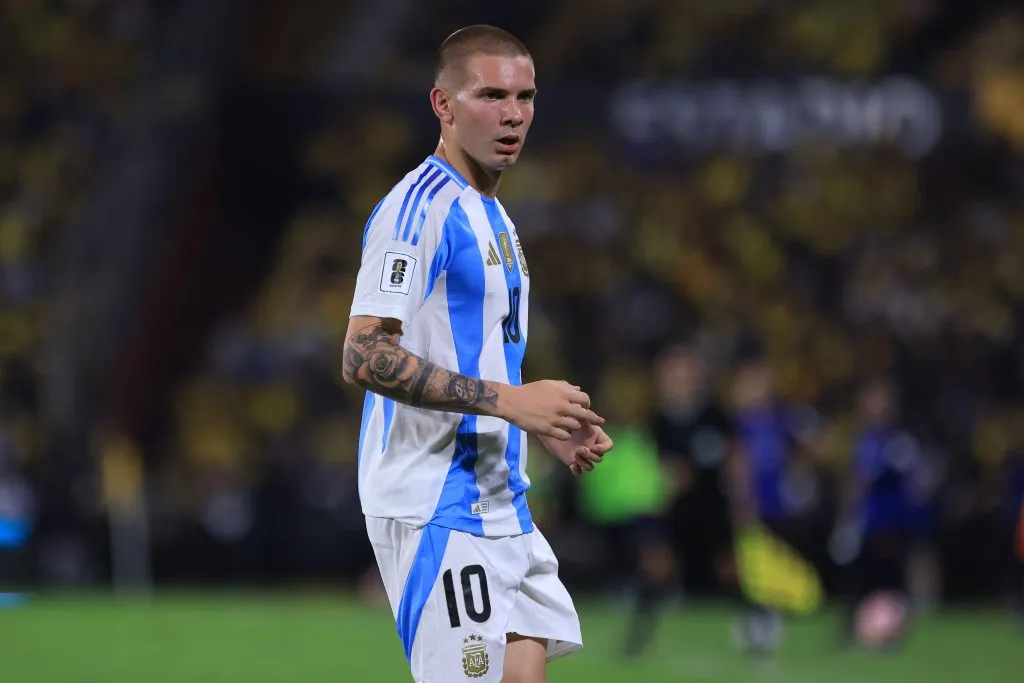 Franco Mastantuono no representará a Argentina en la cita mundialista (/Getty Images)