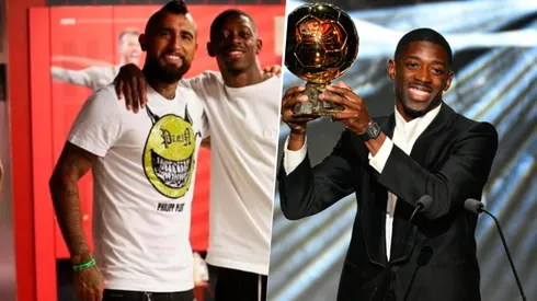 Vidal y Dembélé compartieron en el Barcelona