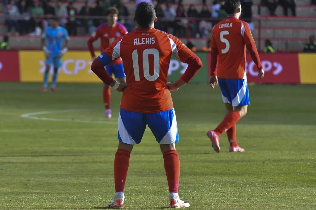 Alexis Sánchez con la Roja en La Paz. (Daniel MIRANDA/APGNoticiasBo/Photosport).