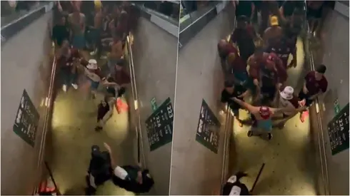 El partido entre Fluminense y Lanús en Copa Sudamericana fue detenido por incidentes.