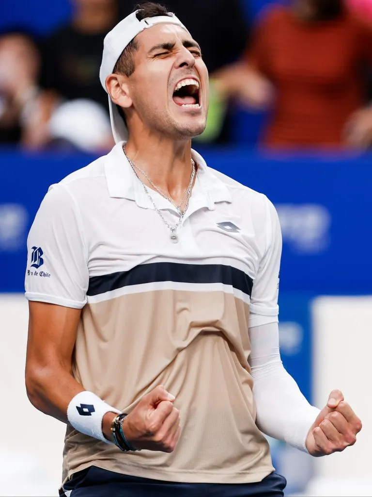 Alejandro Tabilo celebra en el ATP 250 de Chengdú (Foto: Chengdú Open).