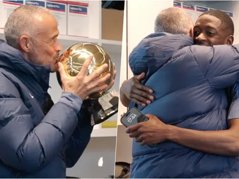 "¡Hostia!": La épica reacción de Luis Enrique al ver a Dembélé con el Balón de Oro