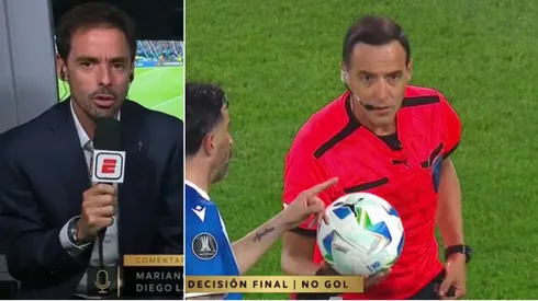 Mariano Closs sube al columpio al árbitro de Racing y Vélez Sarsfield.