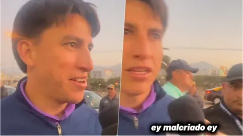 Un hincha de la U insultó a Fernando Gaibor en plena entrevista