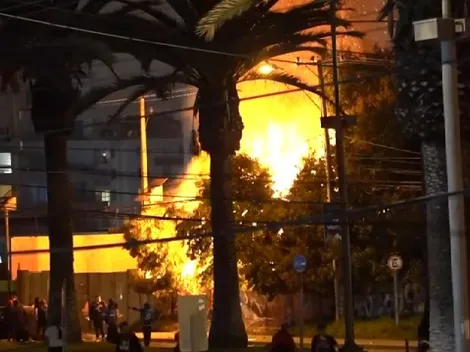 Video: hotelazo de hinchas de la U termina en incendio en La Serena