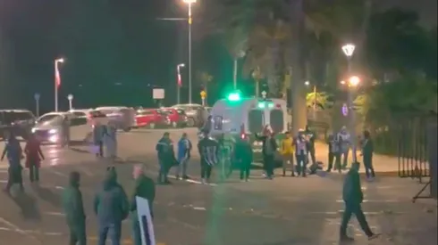 Los hinchas de Alianza Lima en banderazo en Coquimbo.