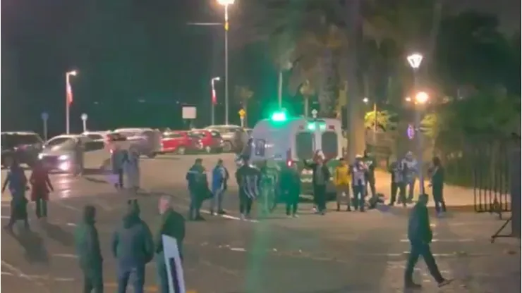Los hinchas de Alianza Lima en banderazo en Coquimbo.