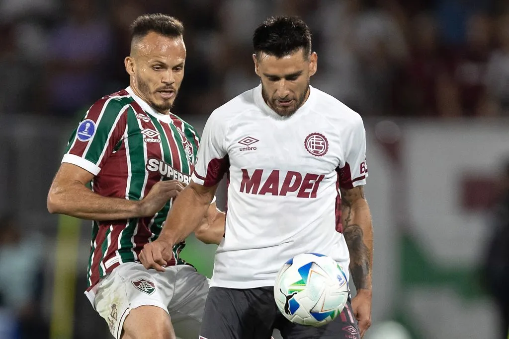 Eduardo Salvio en la clasificación de Lanús a Fluminense en la Sudamericana. (Photo by Ruano Carneiro/Getty Images)