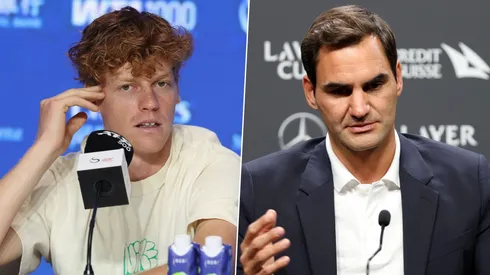 Jannik Sinner y Roger Federer