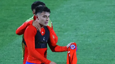 Garguez celebró el 2-1 de La Roja ante Nueva Zelanda.