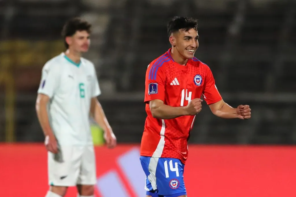 Lautaro Millán marcó el primer gol de Chile en el Mundial. Foto: Jonnathan Oyarzun/Photosport