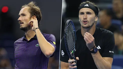 Daniil Medvedev y Alexander Zverev en el China Open