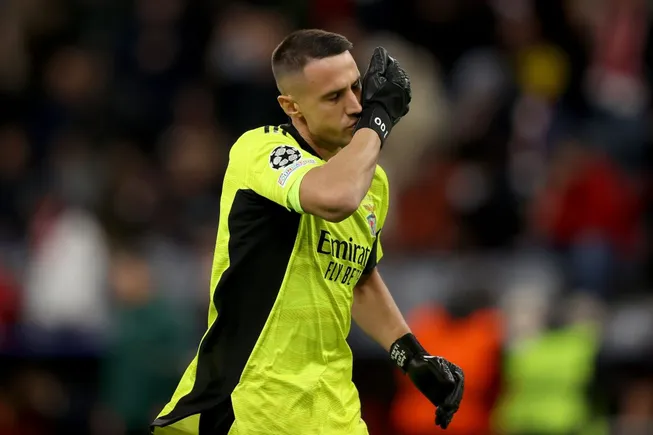 Odysseas Vlachodimos en el Benfica de Portugal. (Alexander Hassenstein/Getty Images).