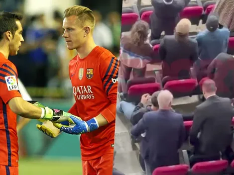 ¿Fue tenso? El reencuentro entre Bravo y Ter Stegen en Barcelona