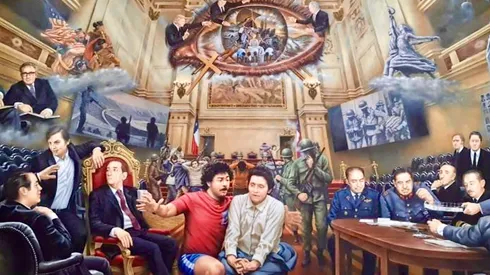 Caszely hacía arte en la cancha, y hoy él es el cuadro como ejemplo de futbolistas rebeldes... rebeldes de verdad.