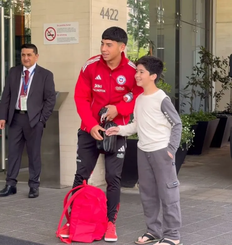 Los niños mantiene el apoyo en la selección chilena en el Mundial Sub 20. Foto: La Roja.