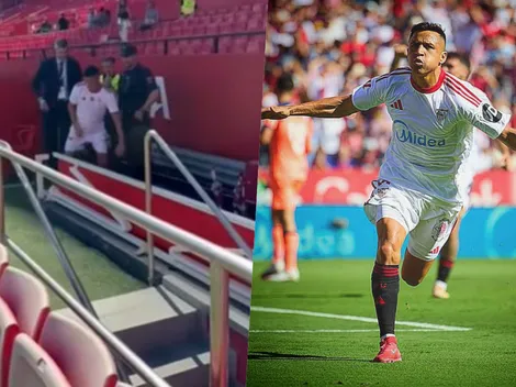 No se vio en TV: el blooper de Alexis con túnel del estadio de Sevilla