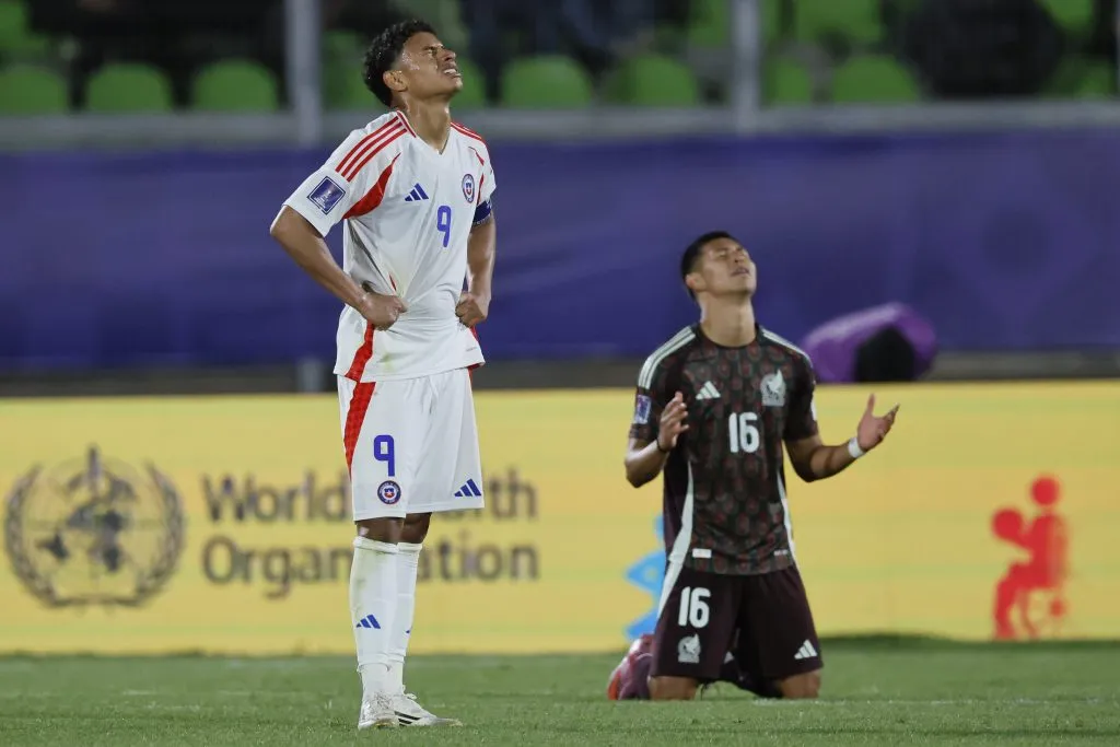 Juan Francisco Rossel marcó el descuento de Chile ante México. Foto: Andres Pina/Photosport