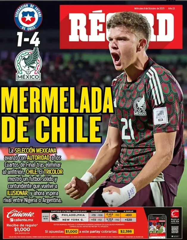 La portada del diario deportivo Récord