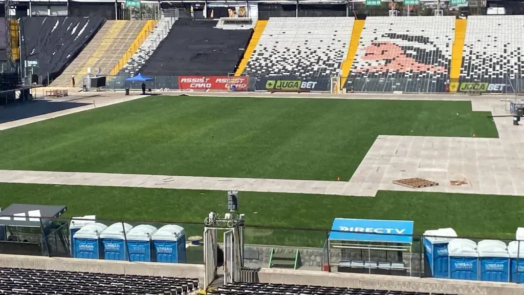 La cancha del Estadio Monumental no sufrió problemas con el concierto de Kendrick Lamar y Colo Colo respira tranquilo. Foto: DaleAlbo.