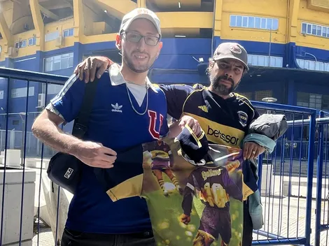 Emotivo: hincha de la U llegó al velatorio de Russo en La Bombonera