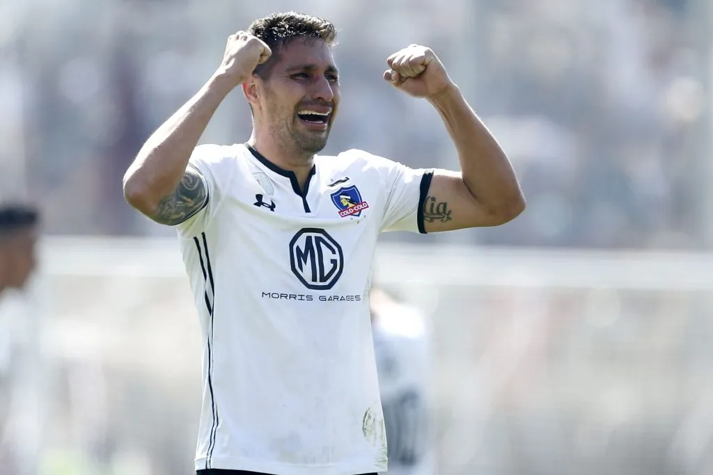 Así celebró el Chaco Insaurralde ante Universidad de Chile en Pedrero. (Andres Pina/Photosport).
