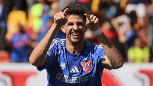 Lucas Di Yorio festejó ante Palestino.