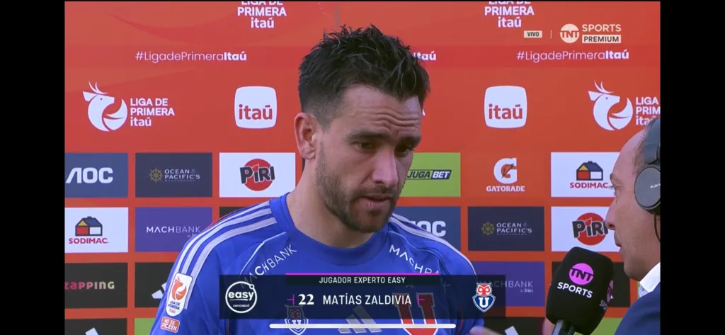 Zaldivia terminó con un ojo hinchado tras triunfo de la U ante Palestino