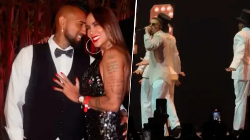 Vidal dijo presente en el primer concierto de Rauw Alejandro en Chile