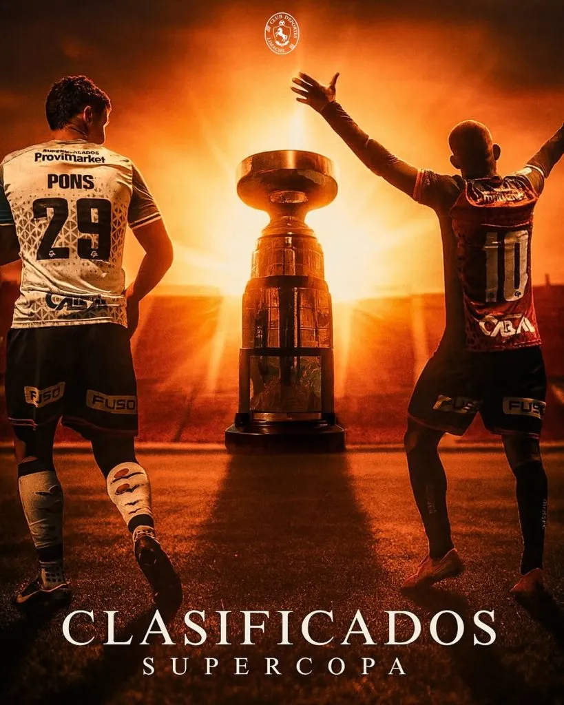 Con esta imagen Deportes Limache oficializó su clasificación a la próxima Supercopa 2026. 