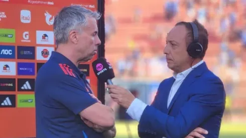 Marcelo Díaz entrevistó a Álvarez al final del partido de la U.