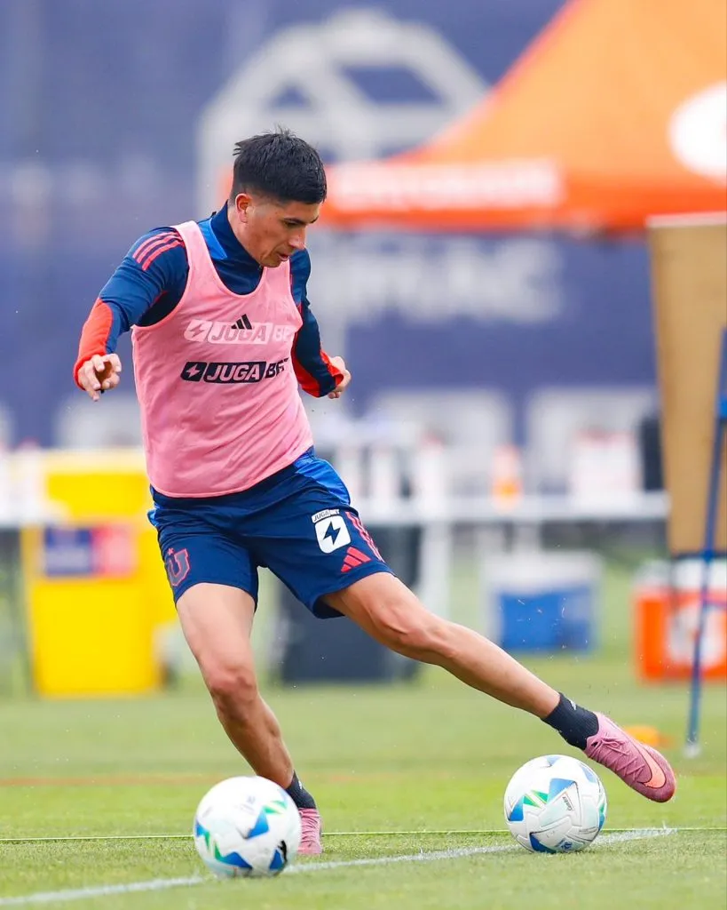 Matías Sepúlveda regresó a los entrenamientos en la U tras dos fuertes desgarros. Foto: U de Chile.