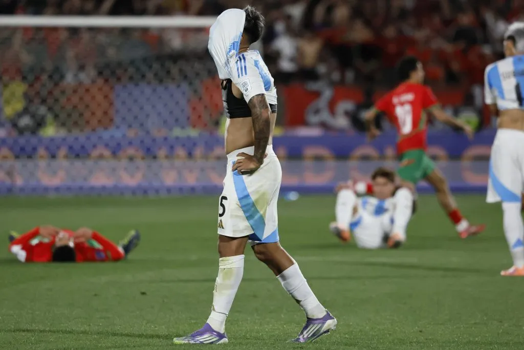 Milton Delgado y la frustración de Argentina. (Andres Pina/Photosport).