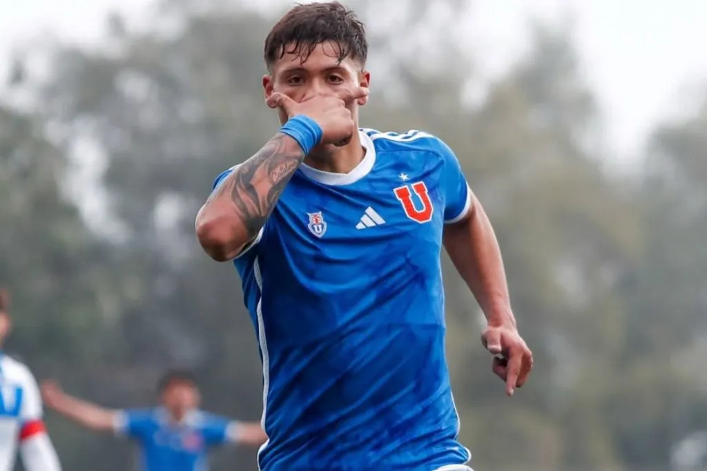 Lucas Barrera celebró así su gol ante su ex club, Universidad Católica. Foto: U de Chile