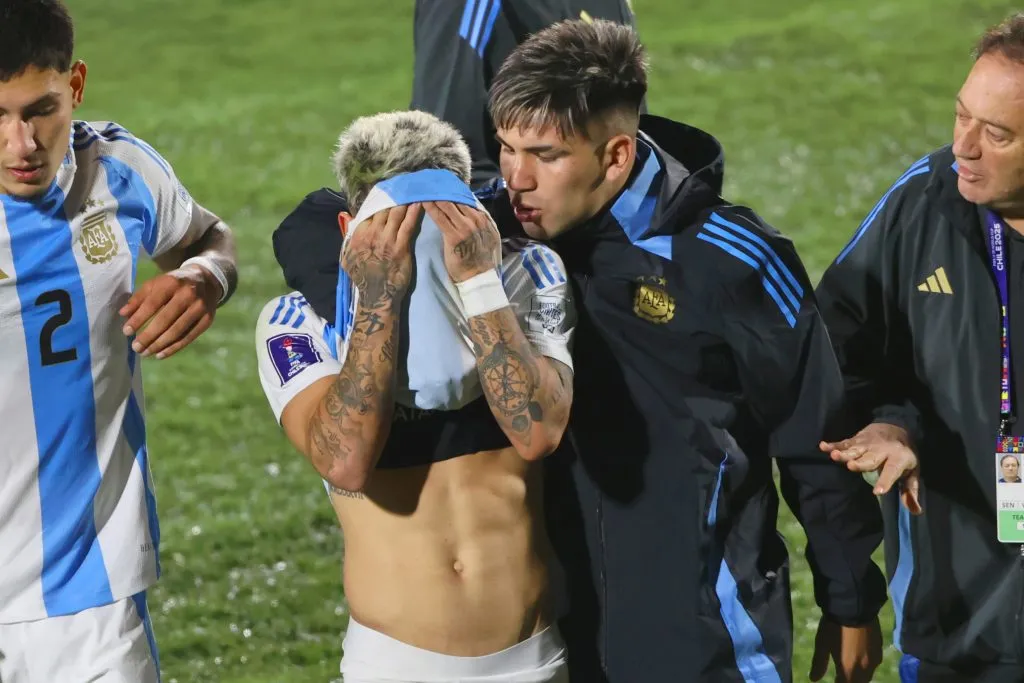 Prestianni tras perder la final ante Marruecos del Mundial Sub 20. Foto: Dragomir Yankovic/Photosport