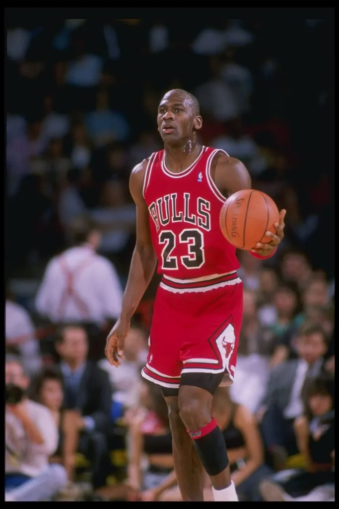 1989-1990:  Guard Michael Jordan of the Chicago Bulls in action. Mandatory Credit: Tim de Frisco  /Allsport