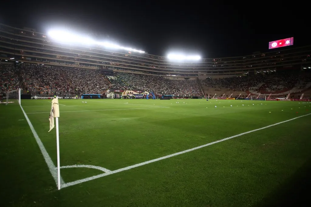 LIMA, PERU – JULY 18: General view of Estadio Monumental de la U before the second leg of the round of 32 playoff match between Universitario and Corinthians on July 18, 2023 in Lima, Peru. (Photo by Raul Sifuentes/Getty Images)