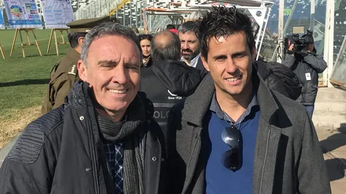 Marcelo Espina posa junto a Diego Rivarola.