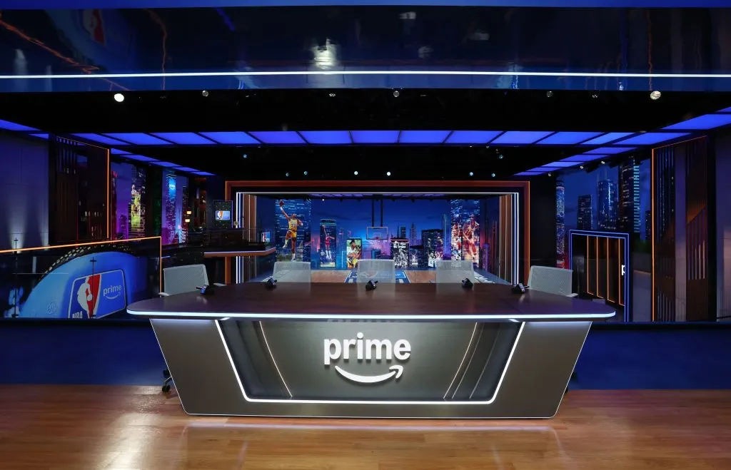 Así es el estudio de transmisión de la NBA en Prime (Photo by Phillip Faraone/Getty Images for Prime Video)