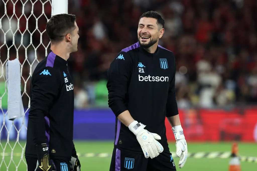Facundo Cambeses y Gabriel Arias tienen una gran relación y quedó claro en el Maracaná. (Wagner Meier/Getty Images).