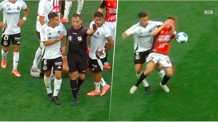 Vegas recibió la doble amonestación y dejó a Colo Colo con uno menos