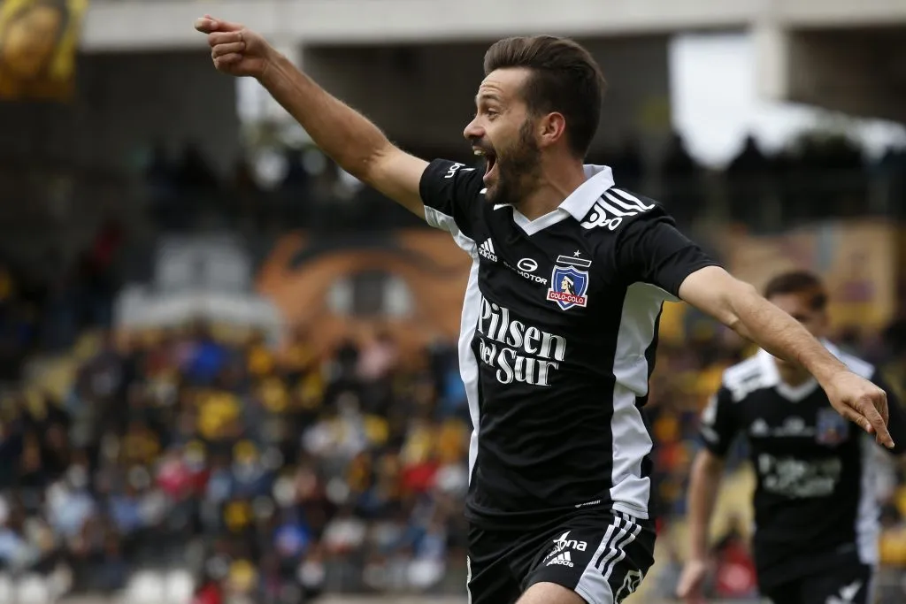 Agustín Bouzat anotó ante Coquimbo el día que el Colo Colo de Quinteros se consagró campeón en 2022. (Andres Pina/Photosport).