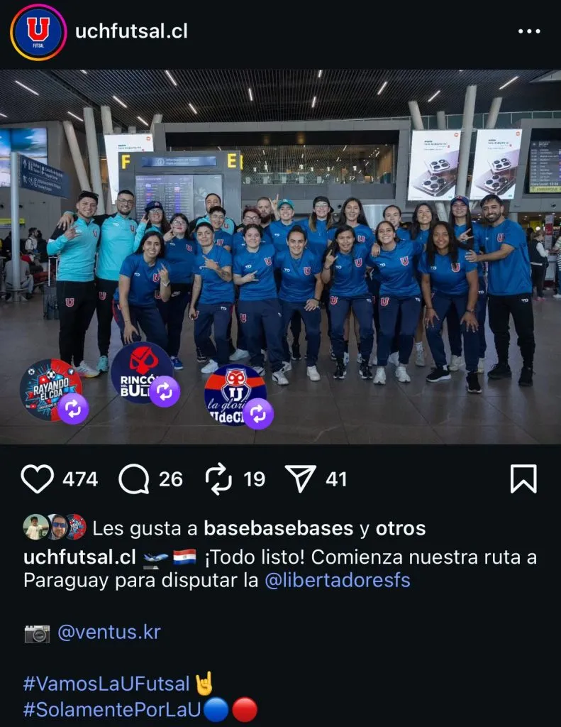 La U Futsal Femenina viajó a Paraguay para la Copa Libertadores.