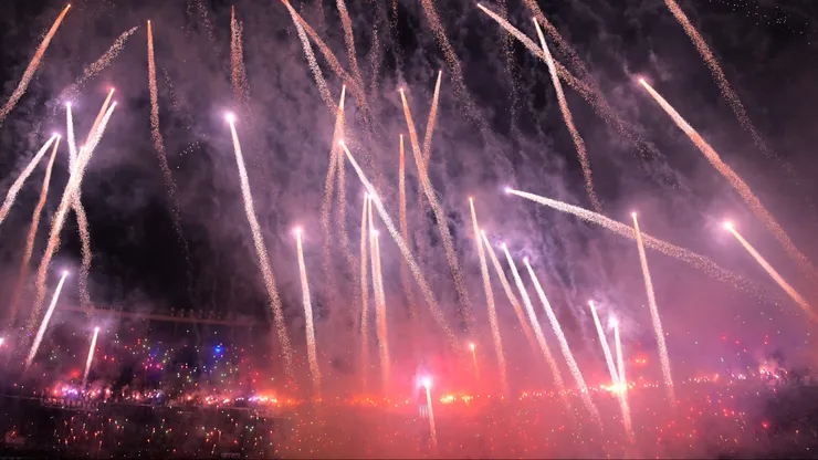 Racing tuvo un recibimiento espectacular en Argentina.