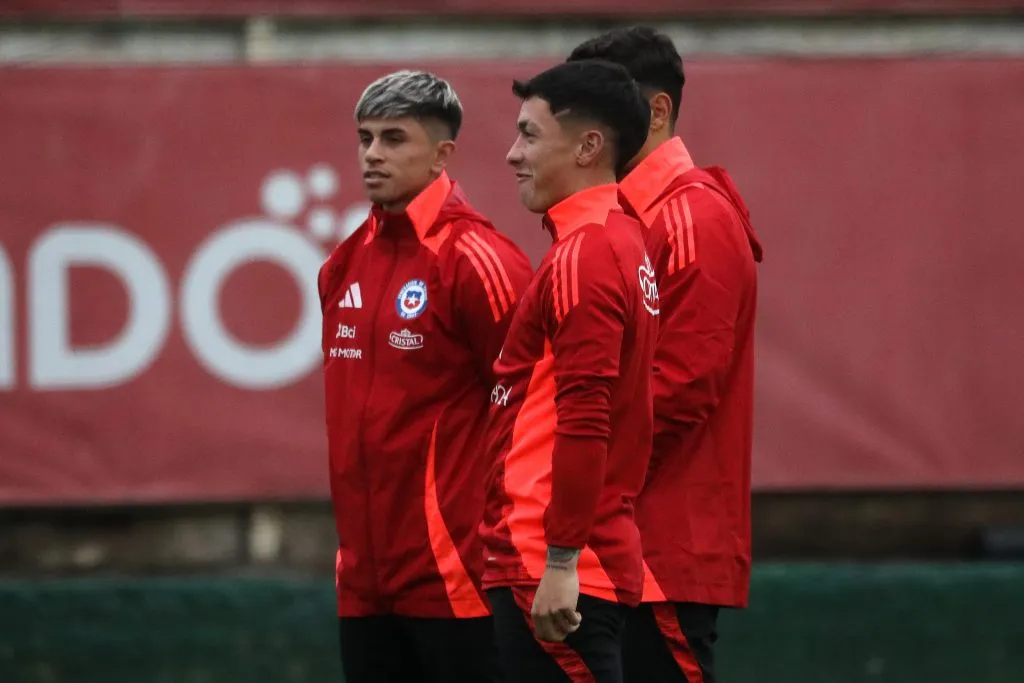 Cristián Zavala en uno de los entrenamientos de la selección chilena. (Javier Salvo/Photosport).