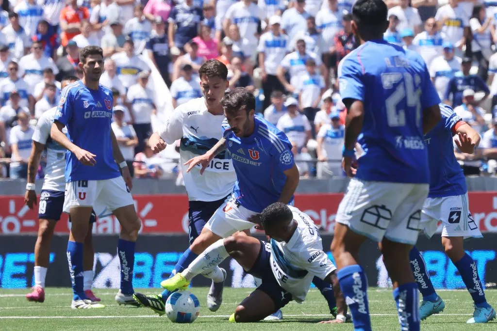 Sebastián Rodríguez no será citado en la U para el duelo pendiente con Everton. Foto: Photosport.