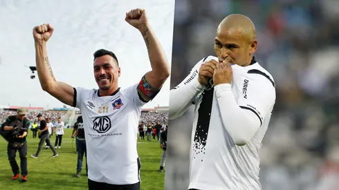 Ambos íconos con sus goles en Colo Colo.