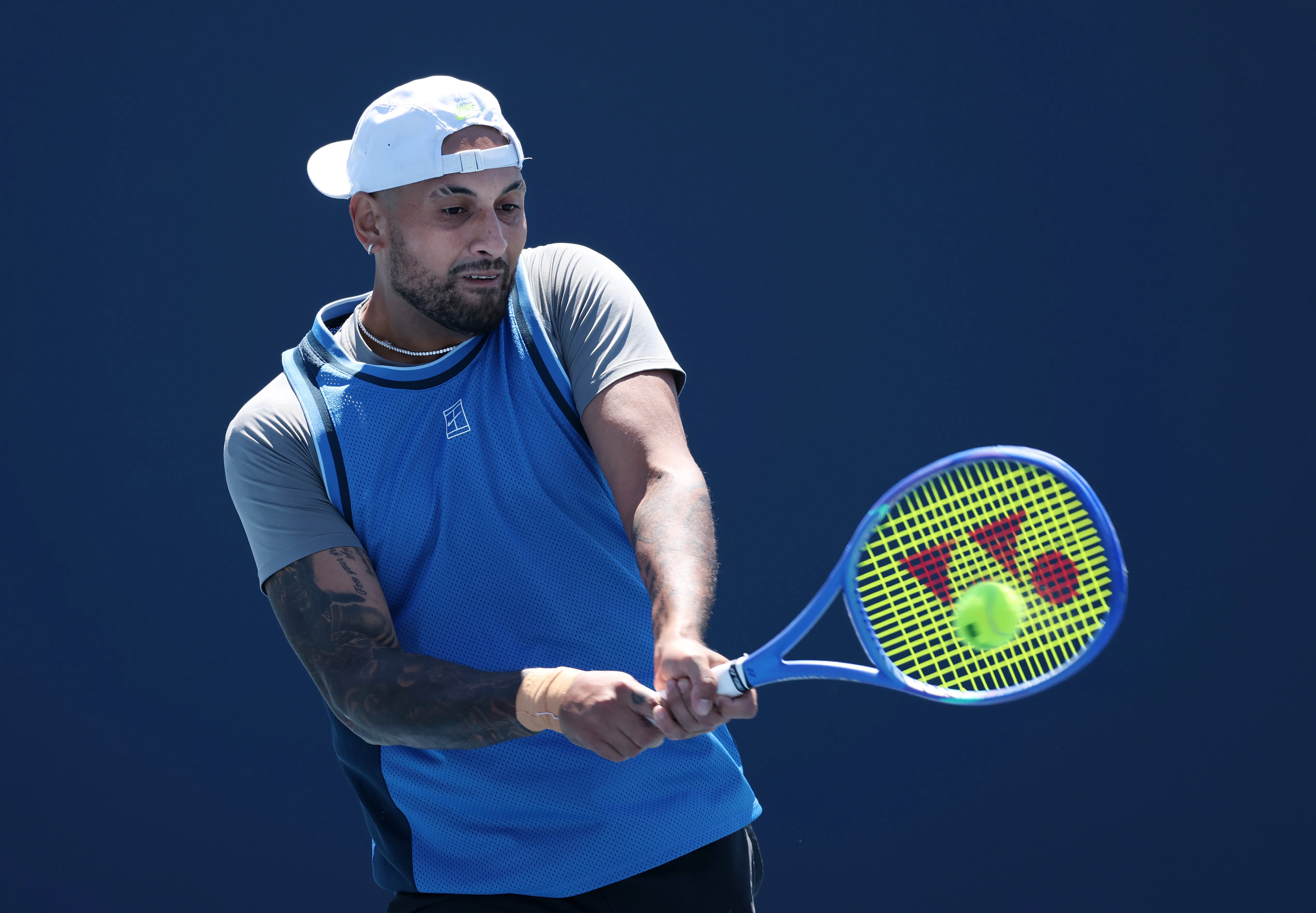 Nick Kyrgios se medirá con Aryna Sabalenka en Dubai. (Photo by Al Bello/Getty Images)